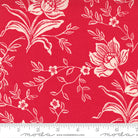 108" Wideback Woodcut Floral Red - 72" x 108" - Remnant - Nebraska Quilt Company - PC2501938