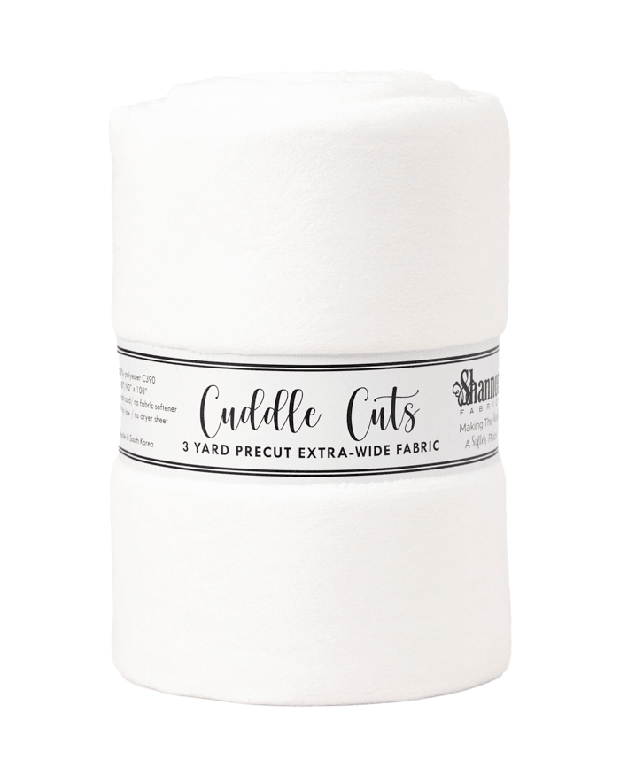 110" Wide 3 Yard Cuddle® 110" Cut White - Nebraska Quilt Company - PC2502234