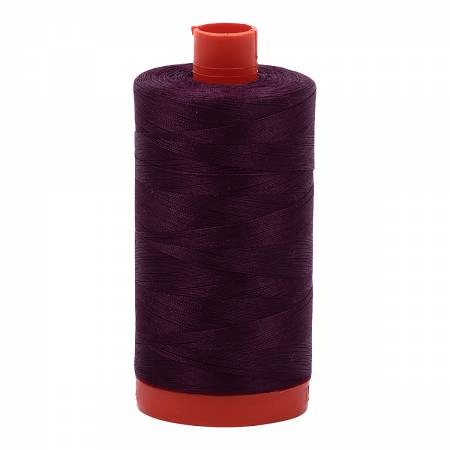 1240 Very Dark Eggplant 50wt Aurifil Thread 1,422 Yards - Nebraska Quilt Company - NT09723
