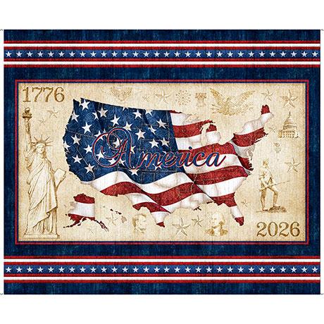 1776 American Flag Multi Panel 36" x 43" - Nebraska Quilt Company - PAN2501589