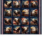 1776 Eagle Picture Patches Dark Navy Multi Panel 36" x 43" - Nebraska Quilt Company - PAN2501591