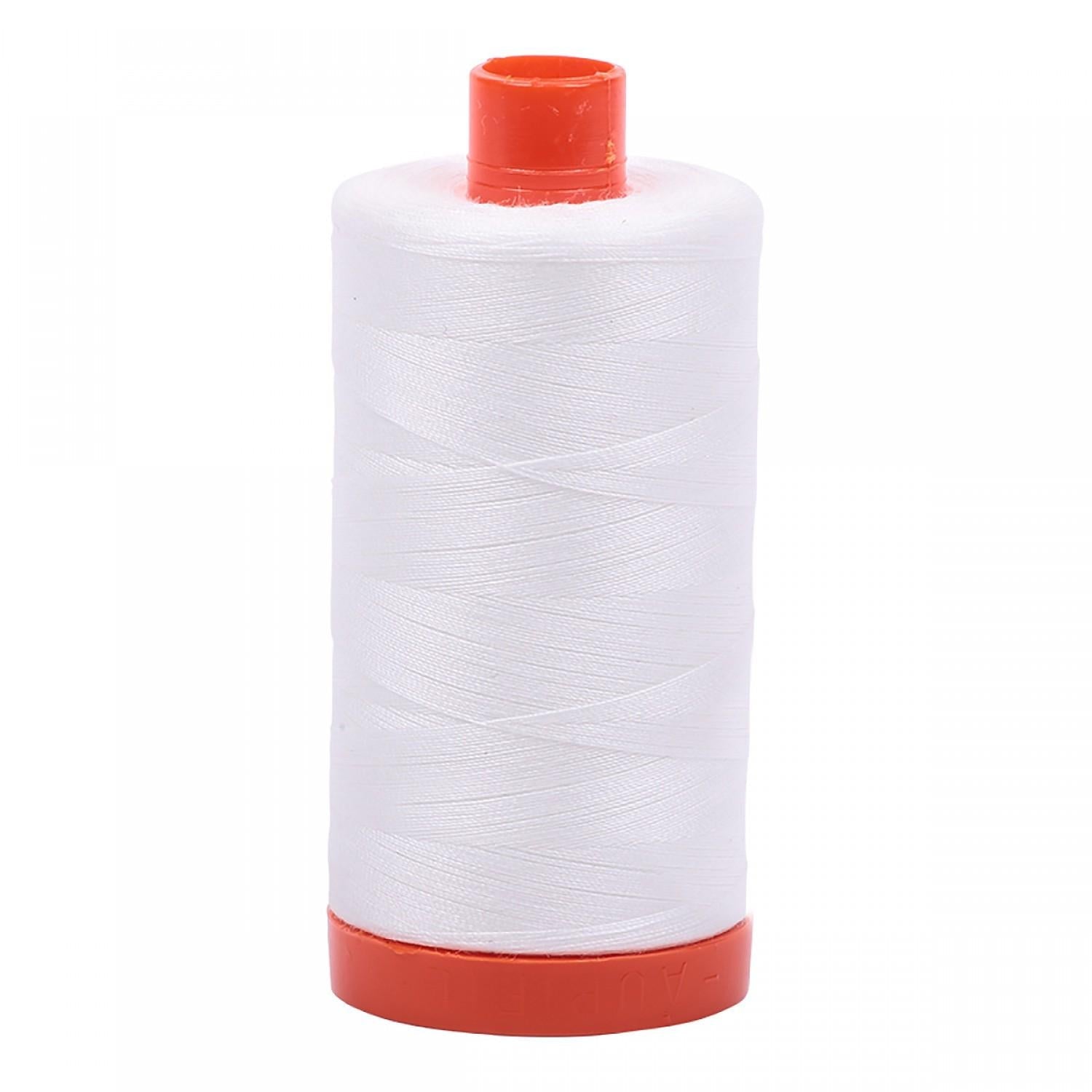2021 Natural White 50wt Aurifil Thread 1,422 Yards - Nebraska Quilt Company - NT00545