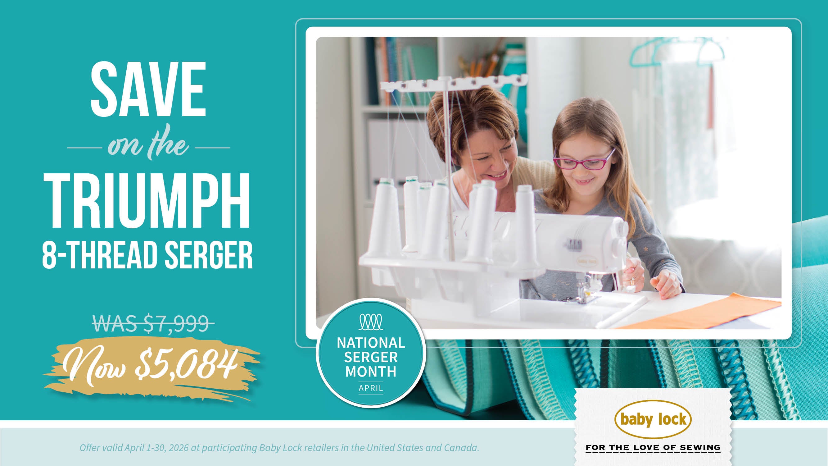 Baby Lock Triumph 8-Thread Serger Now $5,084