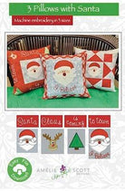 3 Pillows with Santa - Machine Embroidery - Nebraska Quilt Company - PUB2501945