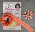 3 yards of Reversible Coil Zipper Tape with 8 Slides Coral - Nebraska Quilt Company - N2502001