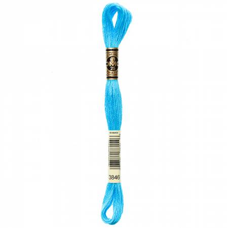 3846 DMC 100% Cotton Six-Strand Floss Light Bright Turquoise