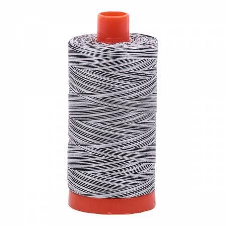 4652 White/Black Variegated 50wt Aurifil Thread 1,422 Yards - Nebraska Quilt Company - NT2403334