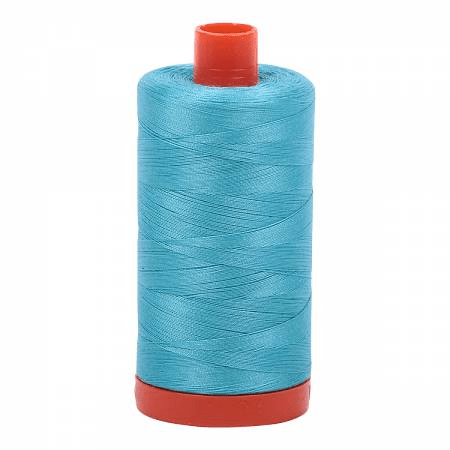 5005 Bright Turquoise 50wt Aurifil Thread 1,422 Yards - Nebraska Quilt Company - NT00542