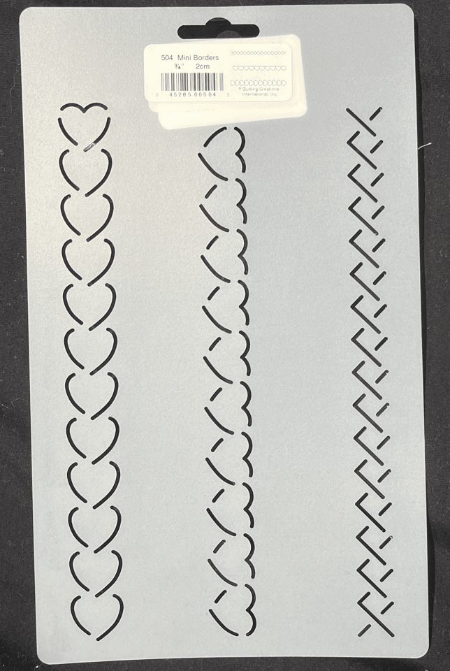 504 - Mini Border .75" - Stencil - Nebraska Quilt Company - N12616