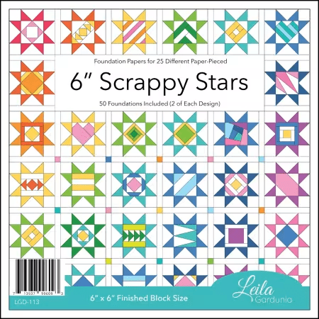6 Inch Scrappy Stars Foundation Pad - Nebraska Quilt Company - N2502357