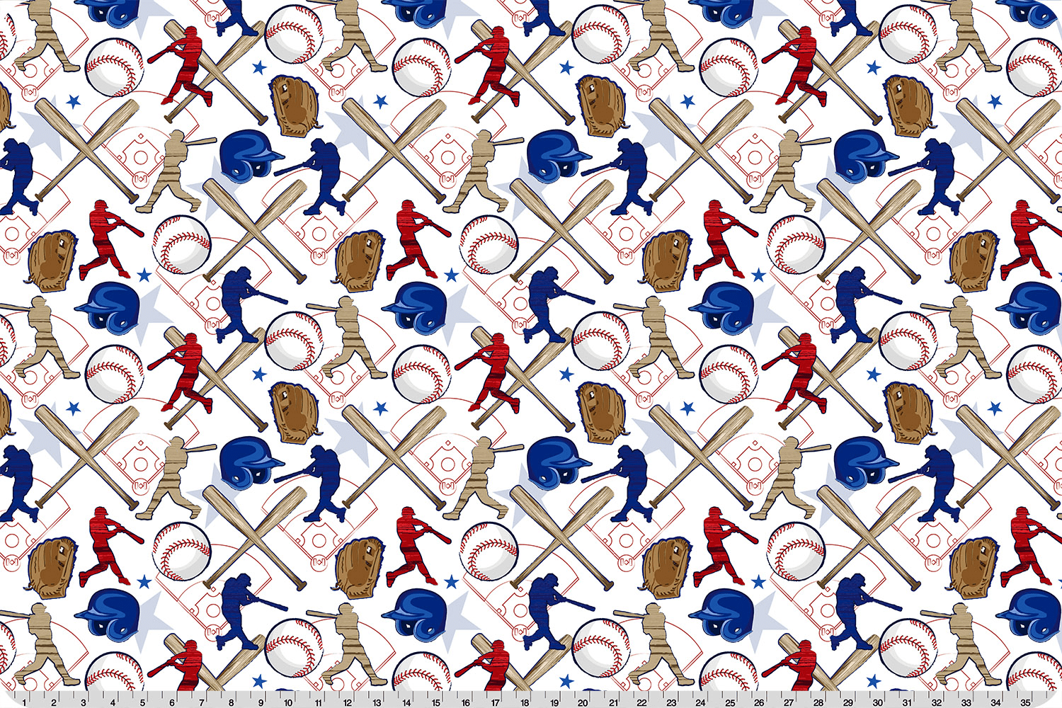 60" Wide Grand Slam Digital Cuddle Multi - dcgrandslammulti - Shannon Fabrics - Nebraska Quilt Company - F261166