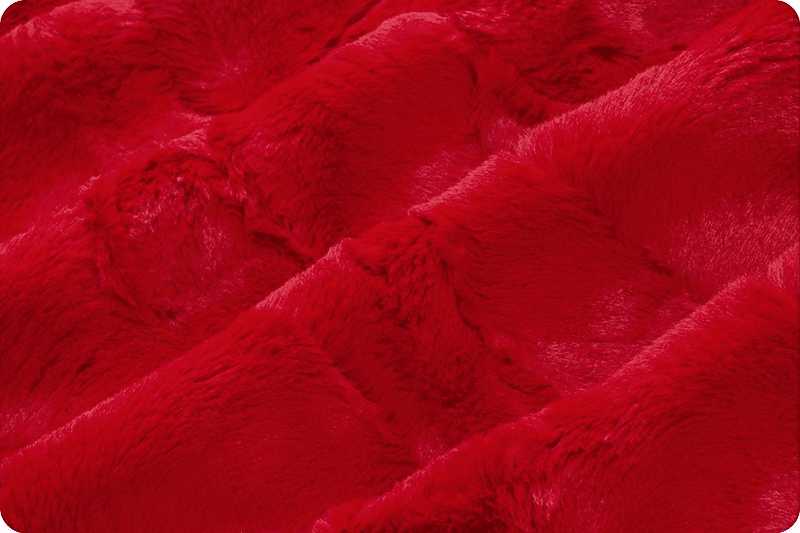60" Wide Luxe Cuddle Hide Cardinal Remnant 36" x 60" - Nebraska Quilt Company - PC261084
