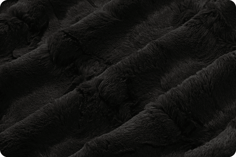 60" Wide Luxe Cuddle Hide Caviar Remnant 21" x 60" - lchidecaviar - Shannon Fabrics - Nebraska Quilt Company - PC261818