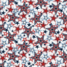 60" Wide Patriotic Minky Stars White - 8283MK - 07 - Henry Glass & Co. - Nebraska Quilt Company - F2401485