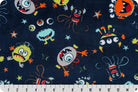 60 Wide You Scared Me Digital Cuddle Navy Remnant 1yd 7" - Nebraska Quilt Company - PC07705