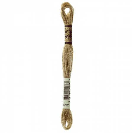 612 DMC 100% Cotton Six - Strand Floss Light Drab Brown - Nebraska Quilt Company - NTF357