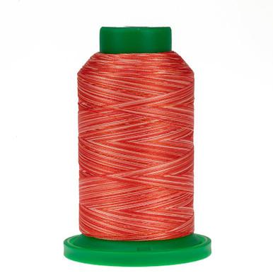 9924 Atomic Orange Variegated 40wt Isacord Thread 1000m - Nebraska Quilt Company - NT260081