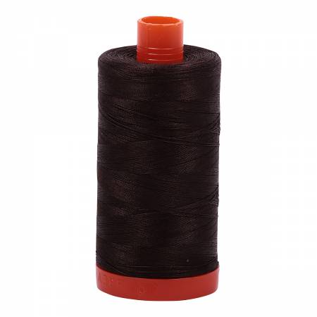 1130 Aurifil 100% Cotton 50wt  Very Dark Brown
