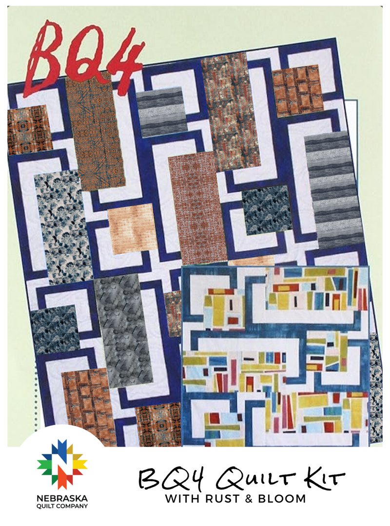 BQ4 Quilt Kit with Rust & Bloom
