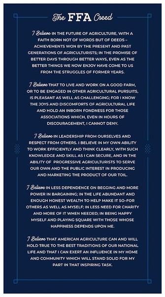 FFA Forever Blue 2 FFA Creed Panel 24&quot; x 43&quot; – Nebraska Quilt Company