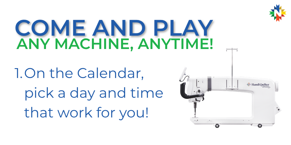 Come and play on any sewing machine anytime. 