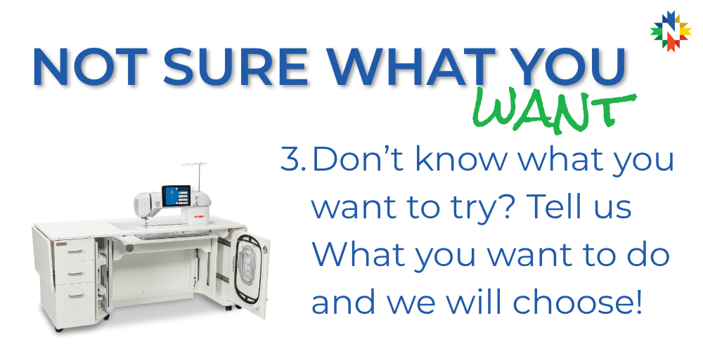 We can help you choose sewing machines that are right for you.