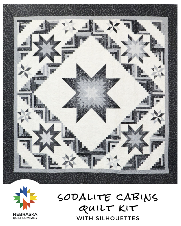 Sodalite Cabins Quilt Kit with Silhouettes