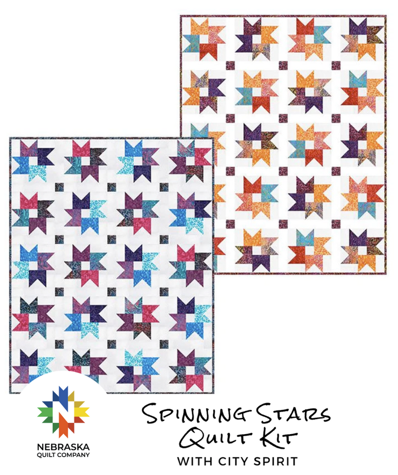 Spinning Stars with City Spirit Quilt Kit