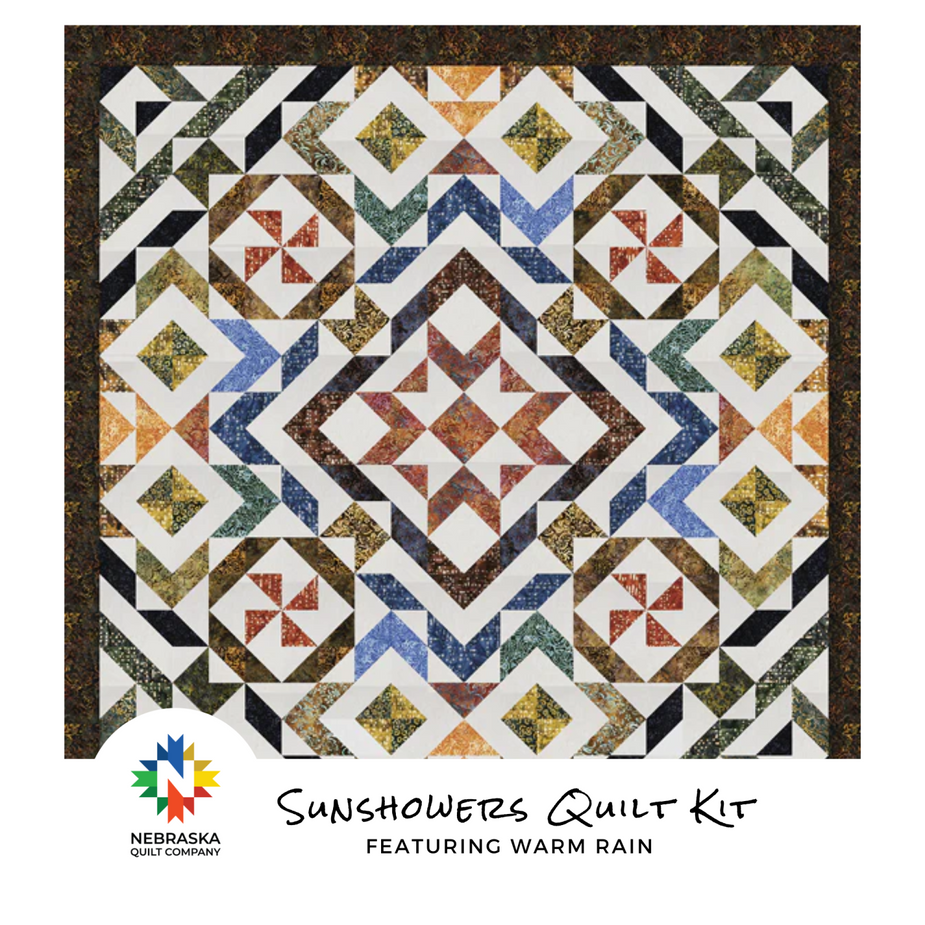 Sunshowers Quilt Kit featuring Warm Rain