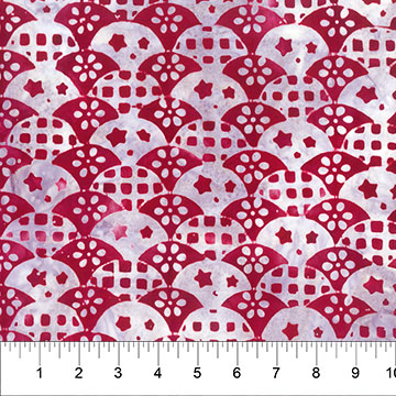 Vintage Spirit Raspberry Clamshell Stars - 83015-23 - Banyan Batiks