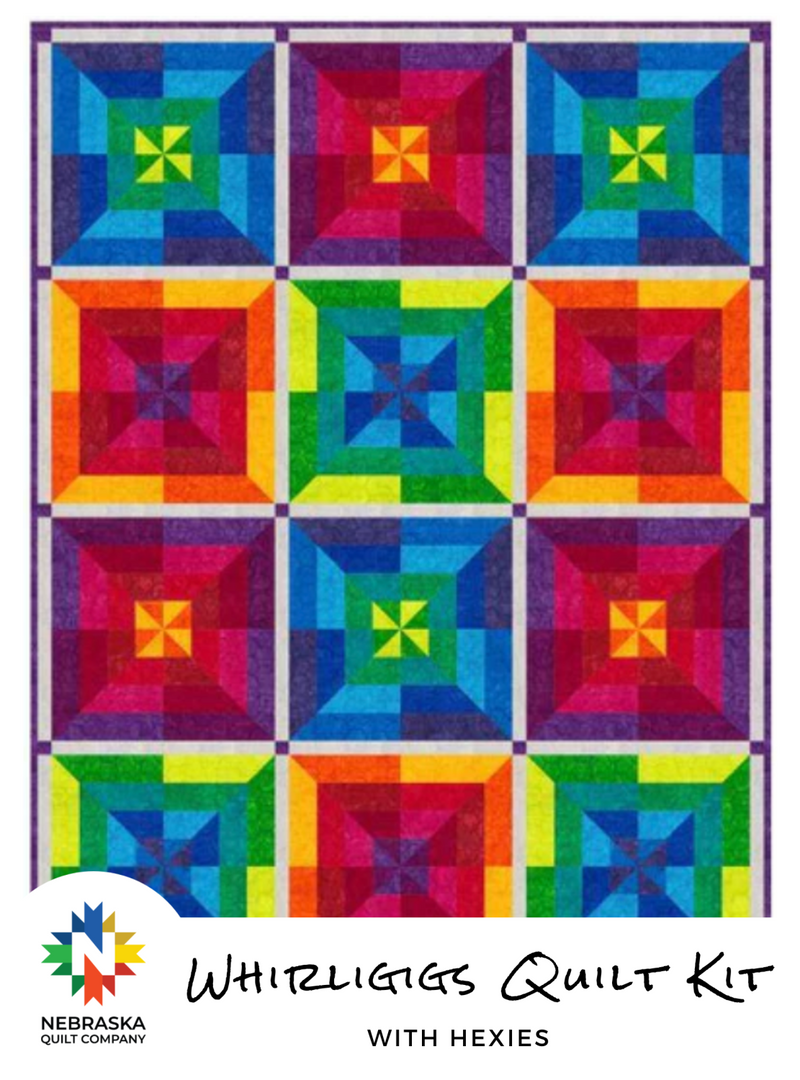 Whirligigs with Hexies Quilt Kit