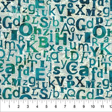 Abstraction Alpha Teal - 83810 - 63 - Banyan Batiks Studio - Nebraska Quilt Company - F261135