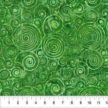 Abstraction Swirls Olive Green - 83814 - 74 - Banyan Batiks Studio - Nebraska Quilt Company - F261143
