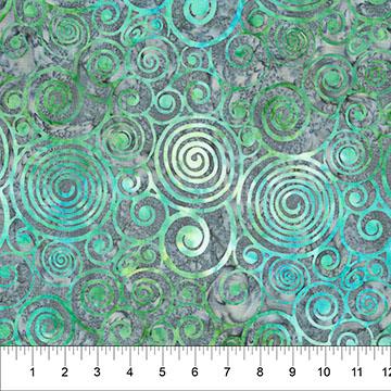 Abstraction Swirls Smoke Gray - 83814 - 92 - Banyan Batiks Studio - Nebraska Quilt Company - F261144