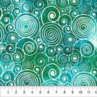 Abstraction Swirls Turquoise - 83814 - 62 - Banyan Batiks Studio - Nebraska Quilt Company - F261142