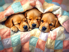 Adorable Pups Puzzle 300 Pieces - Nebraska Quilt Company - N261805