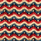 All American Snowman All American Wavy Stripe Multi - 2600 32047 X 15O - QT Fabrics - Nebraska Quilt Company - F261520