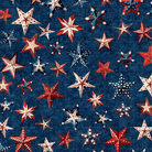 All American Snowman Stars Navy - 2600 32046 N 15O - QT Fabrics - Nebraska Quilt Company - F261519