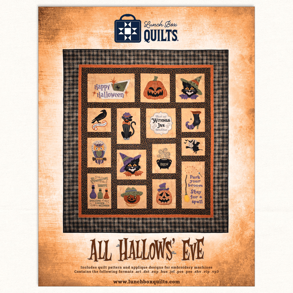 All Hallow's Eve Machine Embroidery Quilt Pattern - Nebraska Quilt Company - PUB261722