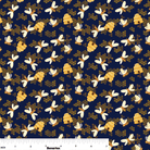 All KS NE Shop Hop 2025 Honey Bees Navy Blue - 1496155B - Benartex - Nebraska Quilt Company - F250361