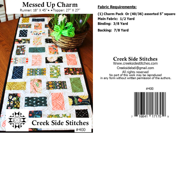 All Messed Up Charm Table Runner Pattern - Nebraska Quilt Company - PUB260345