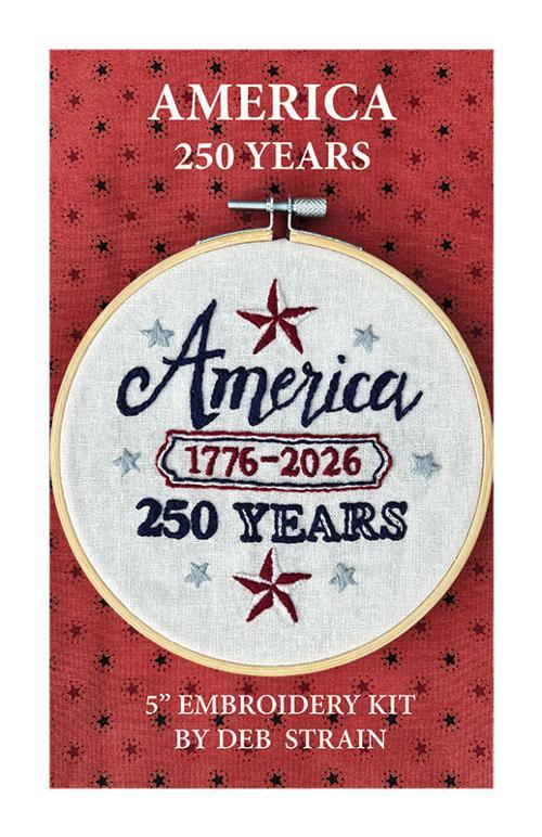 America 250 Years Embroidery Kit - Nebraska Quilt Company - HE260620