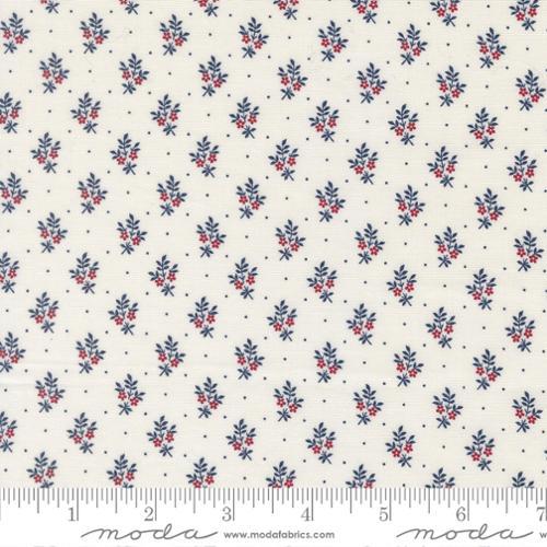 American Gatherings III Flower Sprig Small Floral Cloud White - 49327 11 - Moda Fabrics - Nebraska Quilt Company - F2501783