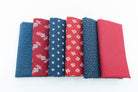 American Gatherings III Half Yard Bundle Reds/Blues 6 Pieces - Nebraska Quilt Company - American Gatherings III Half Yard Bundle Reds/Blues 6 Pieces