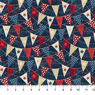American Heartland Bunting Navy Multi - 28733 - 49 - Northcott Fabrics - Nebraska Quilt Company - F251585