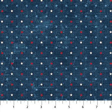 American Heartland Multi Star Navy Multi - 28736 - 49 - Northcott Fabrics - Nebraska Quilt Company - F251589