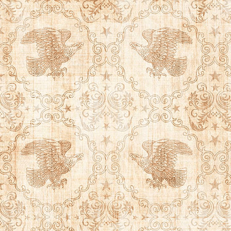 American Heritage Eagle Graphic Cream - 2600 32302 E - QT Fabrics - Nebraska Quilt Company - F261629