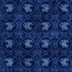 American Heritage Eagle Graphic Dark Royal - 2600 32302 Y - QT Fabrics - Nebraska Quilt Company - F261630
