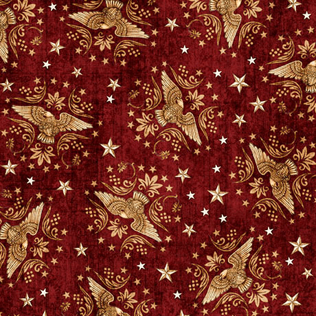 American Heritage Eagle Toss Brick - 2600 32300 R - QT Fabrics - Nebraska Quilt Company - F261621