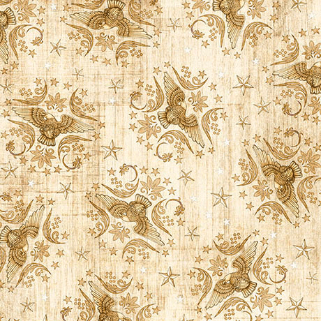 American Heritage Eagle Toss Cream - 2600 32300 E - QT Fabrics - Nebraska Quilt Company - F261623